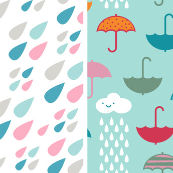 Bumkins Collection | Raindrops & Umbrellas