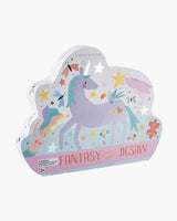 Floss and Rocks 80 Piece Puzzle, Fantasy: A pastel unicorn with stars and butterflies, ideal for kids aged 3+.