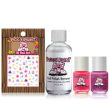 Piggy Paint, Gift Set Pretty Princess: includes stickers, 2 bottles of kid-safe pink polish, and non-toxic nail polish remover.