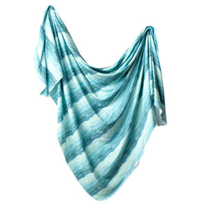 Knit Swaddle Blanket, Waves