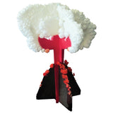 The Crystal Growing Volcano by Copernicus Toys features a model of an explosion with a white cloud and a red and black base.