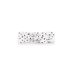 Knotted Headband, White Speck