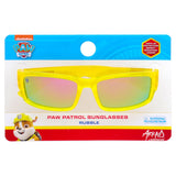 Yellow Arkaid Sunglasses by Sunstaches for kids, featuring Rubble. Impact-resistant lenses with UV protection included.