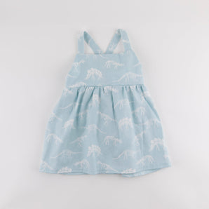 Dress, Baby Blue Dino