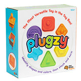 The Plugzy Shape Learning Toy by Fat Brain Toy Co helps kids 10 months+ enhance shape learning and motor skills with bright pieces.