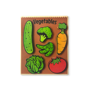 Wooden Food Puzzle, 3-Pack