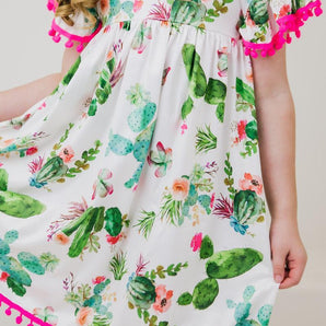 Pom Pom Dress, Cute Cactus