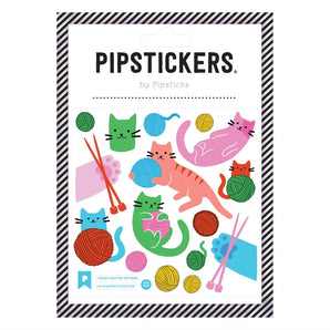 Stickers, Fuzzy Knittin' Kittens