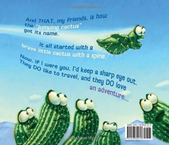 The Jump! Hardcover Book by Treasure Chest Books features illustrated cacti, including one jumping, with a story on how Barb got its name.
