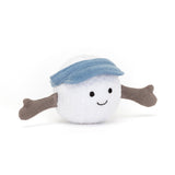 The Jellycat Amuseable Sports Golf is a plush snowball toy with a smile, blue headband, and stick arms—perfect for any Jellycat collection.