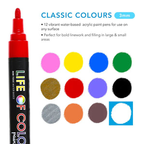 Acrylic Paint Pens, Classic Colors