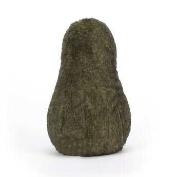 The Jellycat Amuseables Avocado Large plush offers charm and comfort with its soft, furry green fabric, showcasing Jellycats quality.