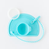 Bumkins Baby-Led Weaning Essential 6-Piece Set: Blue rests on a white background.