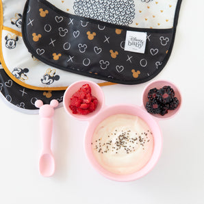 Silicone First Feeding Set: Minnie Mouse Light Pink