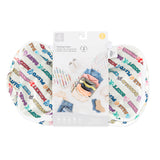 Bumkins Packing Cube 2 Pack: Mickey & Friends Varsity is shown packaged with a cardboard band around the middle.