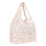 Bumkins Packable Tote Bag: Palm Daze, with a palm tree design, is made from waterproof fabric.