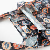Close-up of Bumkins Packable Tote Bag: Ghostly Gallery on a white background, with focus on the interior pocket.