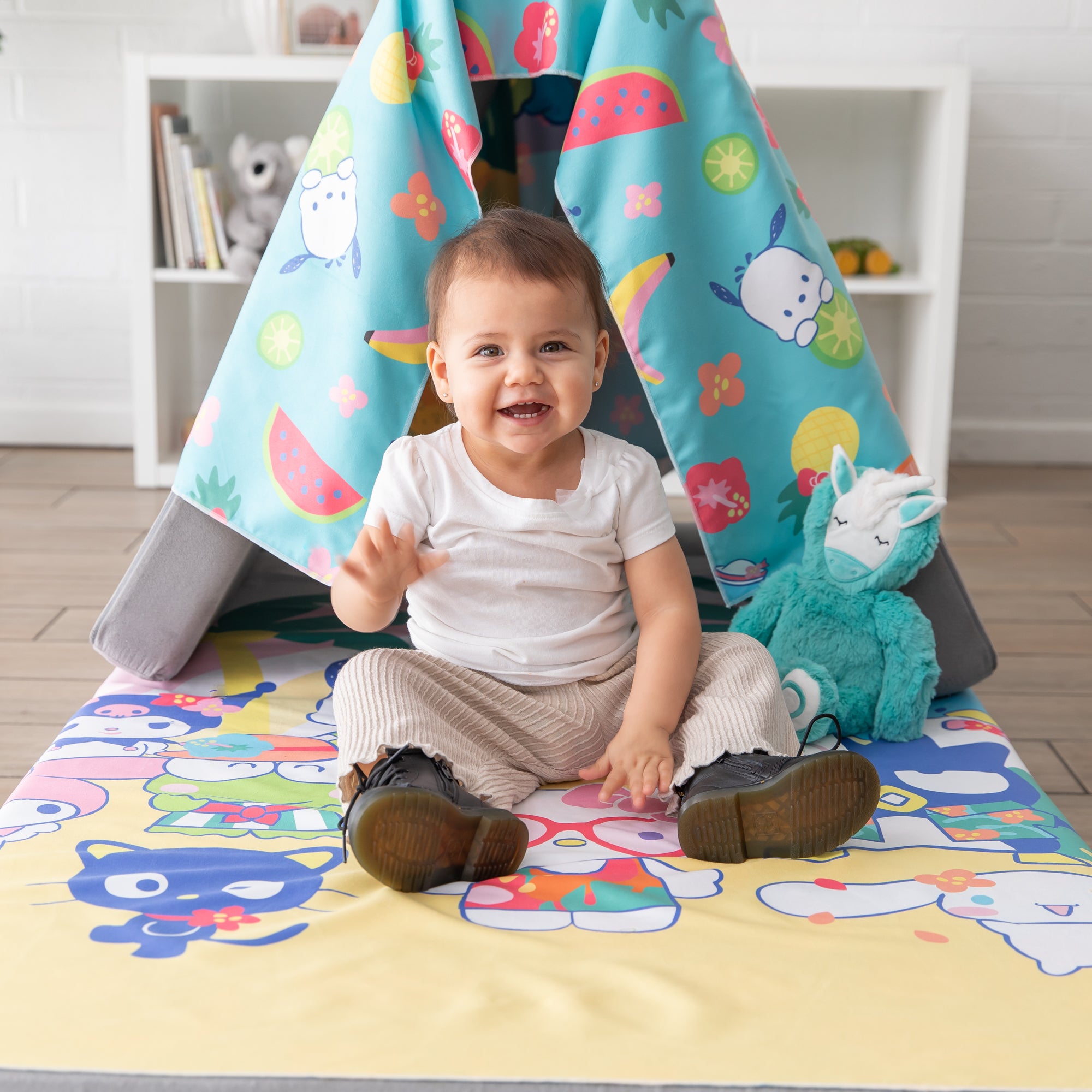 Reversible Roll & Go Blanket, Hello Kitty® & Friends Tropical Party