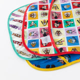 Close-up of Bumkins SuperBib® 3 Pack: Mickey & Friends MVP on a white background, showcasing the pockets.