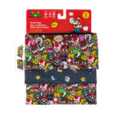 Bumkins Reusable Snack Bag, 3-Pack: Super Mario™ Power Up is shown on a red packaging header with a cartoon illustration.