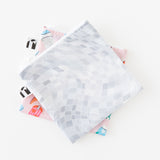 Roamio by Bumkins Reusable Snack Bag, Large 2 Pack: Disco Boots lays stacked on a white background.