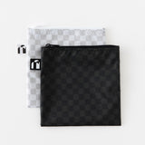 Roamio by Bumkins Reusable Snack Bag, Large 2 Pack: Rich & Boujee lays overlapped on a white background.