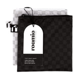 Roamio by Bumkins Reusable Snack Bag, Large 2 Pack: Rich & Boujee is shown with a black & white packaging tag.