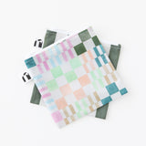 Roamio by Bumkins Reusable Snack Bag, Large 2 Pack: Motley Club lays stacked on a white background.