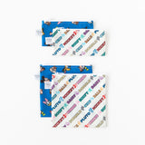 Bumkins Reusable Snack Bag 4 Pack: Disney Mickey & Friends Crew is neatly arranged on a white background.