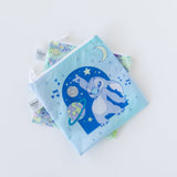 Bumkins Reusable Snack Bag, Large 2 Pack: Stitch Star-ring Up Trouble lays stacked on a white background.