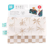 Bumkins Reusable Snack Bag, Small 2 Pack: Palm Check is shown on a white packaging header.