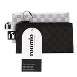 Roamio by Bumkins Reusable Snack Bag, Small 2 Pack: Rich & Boujee is shown with a black & white packaging tag.