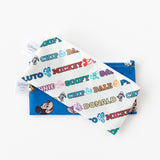 Bumkins Reusable Snack Bag, Small 2 Pack: Mickey & Friends MVP are stacked on a white background.