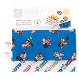 Bumkins Reusable Snack Bag, Small 2 Pack: Mickey & Friends MVP is shown on a white packaging header.