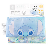 Bumkins Reusable Snack Bag, Small 2 Pack: Stitch Star-ring Up Trouble is shown on a white packaging header.