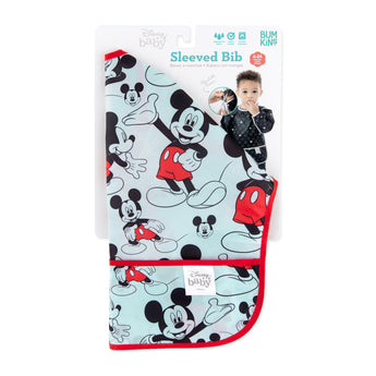 Bumkins Sleeved Bib: Mickey Mouse is shown folded in its packaging.