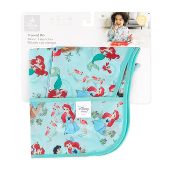 Bumkins Sleeved Bib: Ariel is shown folded in its packaging.