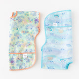 Bumkins Junior Bib 2 Pack: Stitch Star-ring Up Trouble lays folded on a white background.