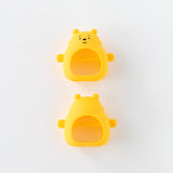 Two Bumkins Silicone Un-Droppable Mitt Teether: Winnie the Pooh shown front and back on a white background.