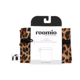 Roamio by Bumkins Wet Bag: Leopard is shown folded in black & white cardboard packaging.