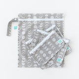 The Bumkins Lunar Phase 3 Pack set—including wet, clear, and tote bags—is stacked on a white background.