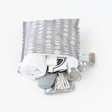 The Bumkins Wet Bag + Clear Travel Bag 3 Pack + Tote Set: Lunar Phase keeps your travel essentials organized in style.