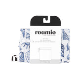 Roamio by Bumkins Wet Bag: Shells is shown folded in black & white cardboard packaging.