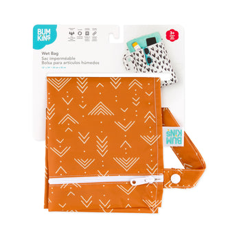 Bumkins Wet Bag: Grounded is shown folded on white cardboard packaging.