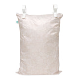 Bumkins Extra Large Wet Bag: Wander features waterproof fabric and adjustable snap handles with a beige abstract pattern.