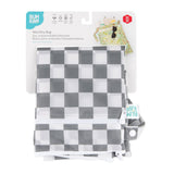Bumkins Wet/Dry Bag: Charcoal Check is shown folded in its packaging.