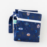 Bumkins Wet/Dry Bag: Evil Eye is folded on a white background.