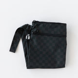 Roamio by Bumkins Wet/Dry Bag: Rich Black lays folded on a white background.