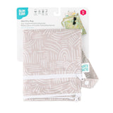 Bumkins Wet/Dry Bag: Wander in beige abstract print, waterproof and ideal for organizing wet or dry items on the go.