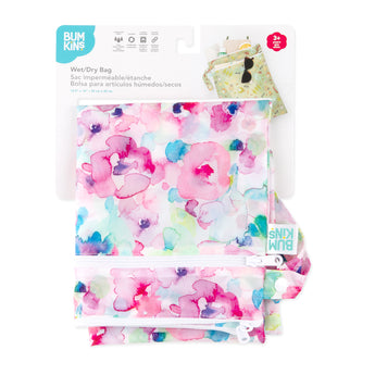 Bumkins Wet/Dry Bag: Watercolor is shown folded in its packaging.